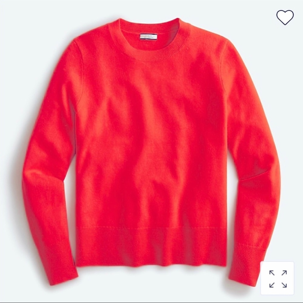 J Crew Cashmere Classic Fit Crewneck Sweater (Vibrant Red)